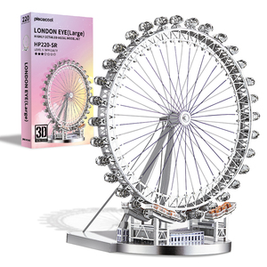 Piececool London Eye Puzzle 3D en métal DIY Modèle de grande roue Kit de construction de monument Cadeau moderne pour adultes et enfants - Product Image 1