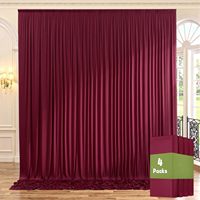 Rideaux de fond en polyester anti-plis couleur ivoire, 2 panneaux, pour décorations de fête, mariage, baby shower, anniversaire