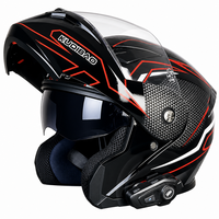 Casque de moto modulaire avec Bluetooth A818, visière double relevable, casque K50, certifié 3C pour hommes et femmes, moto