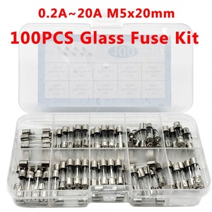 Kit de 100 Fusibles de Vidrio de Acción Rápida M5x20 mm 250 V 0.1 0.2 0.25 0.5 1 1.5 2 3 4 5 8 10 12 15 20 A en Caja de Plástico Transparente - Product Image 4