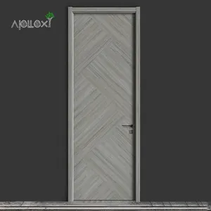 Apolloxy Dekor versandfertig Verkaufspreis günstige Holztüren für Haus einfaches Teakholz-Eingangstüren-Design Plattentür
