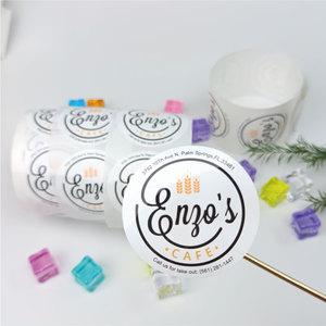 Tùy chỉnh thương hiệu logo PVC trong suốt in ấn Nhãn dán vinyl không thấm nước nhãn dán - Product Image 5