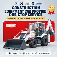 CE EPA 4x4 Baggerlader Mini-Traktor Frontlader Bagger Diesel-Radlader für Bau und Landwirtschaft