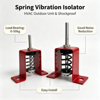 Support anti-vibrations à ressort pour unité extérieure CVC, installation murale ou au plafond, capacité de charge 0-50 kg