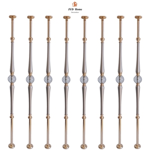 Balustrade d'escalier élégante en alliage d'aluminium et de magnésium avec boule acrylique avec <span class=keywords><strong>fixateur</strong></span> supérieur et pièces d'escalier de repas de chaussure de base en gros - Product Image 3