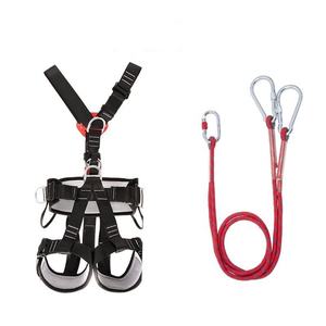 CGLX Harnais de Sécurité Polyester Alliage d'Acier pour Hommes Aloft Work Ceinture de Sécurité Harnais Complet avec 2 Crochets avec Corde pour Antichute - Product Image 5