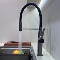 Robinet rotatif universel en laiton de conception moderne Mélangeur flexible pour évier avec mousseur d'eau anti-éclaboussures pour hôtels