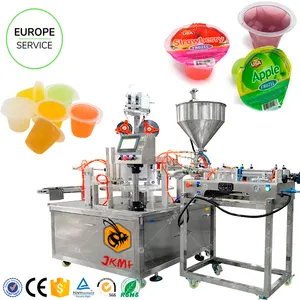 유럽 현지 서비스 자동 젤리 컵 만들기 기계 푸딩 젤리 컵 필링 씰링 포장 기계