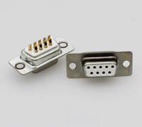 Conector de puerto serie DB9, Conector de cable macho hembra, enchufe de 9 pines, 2 filas, conector RS232 VGA chapado en oro