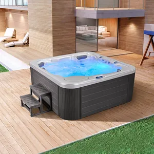 Mükemmel tasarım sağlık tedarikçileri tam boy ev 4 kişi whirlpool spa fıskiyesi kabarcık bahçe sıcak küvet spa açık