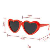 Vente en gros de lunettes de soleil en forme de cœur personnalisées pour animaux de compagnie pour chats chiens plusieurs couleurs lunettes en plastique animal