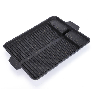 Parrilla Portátil Cuadrada <span class=keywords><strong>para</strong></span> BBQ con Revestimiento Antiadherente de <span class=keywords><strong>Piedra</strong></span> Médica y Doble Asa <span class=keywords><strong>para</strong></span> Asar <span class=keywords><strong>Carne</strong></span> en Interiores y Exteriores - Product Image 1