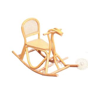 Cheval à Bascule en Rotin Vintage, <span class=keywords><strong>Jouet</strong></span> Animal pour Enfant, Cheval à Bascule en Rotin Durable et Sûr - Product Image 3