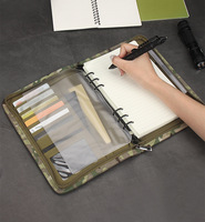 Carnet de notes A6 personnalisé avec fermeture éclair, classeur à anneaux et poches intérieures pour les voyages et l'usage quotidien