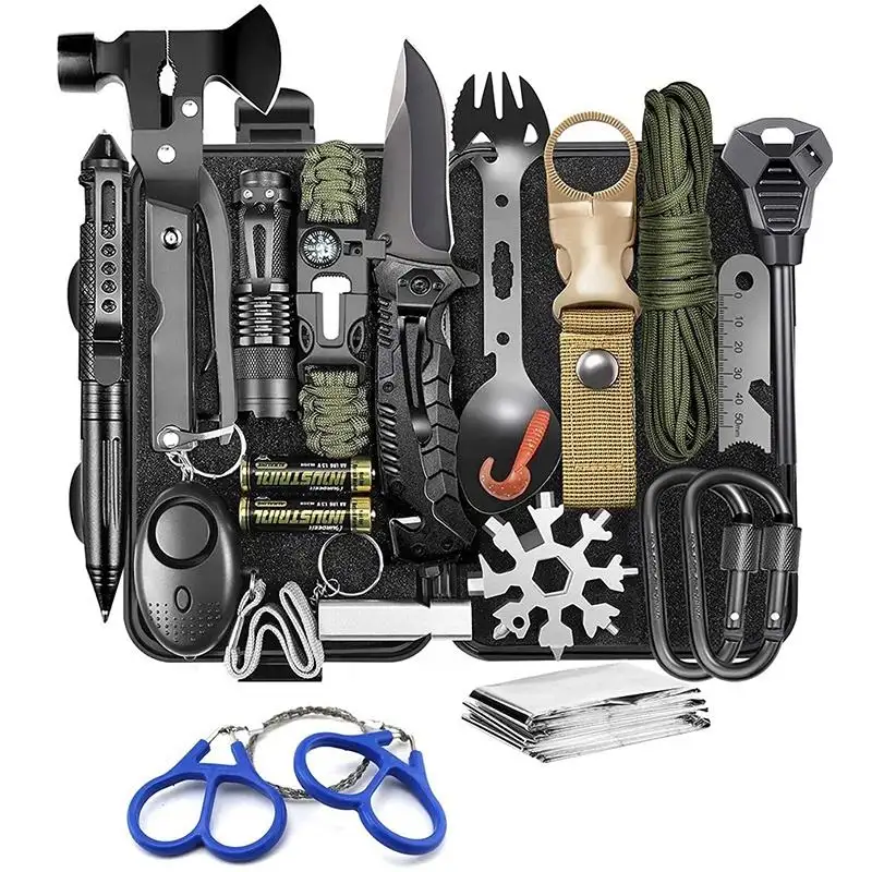 Wholesale OEM Professional Outdoor Survival Kit 32 in 1 Emergency Tool Survival Gear Equipment Best Gift for Dad