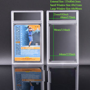 SUNSHING Boîtier de protection pour <span class=keywords><strong>cartes</strong></span> de collection en acrylique, transparent/givré, 35pt, 135x80x6.3mm, compatible <span class=keywords><strong>PSA</strong></span> BGS CGG TCG - Product Image 1