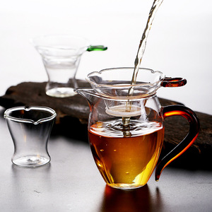 Glass <b>Tea</b> Strainer Set Heat Resistant Glass Detachable Filter For <b>Tea</b> <b>Infusion</b> - Product Image 2