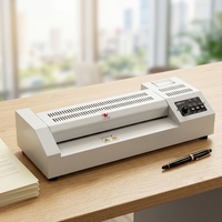 Machine à plastifier industrielle A3 à 4 rouleaux, plastification à chaud et à froid, faible bruit et vitesse rapide pour le traitement de documents en gros volume