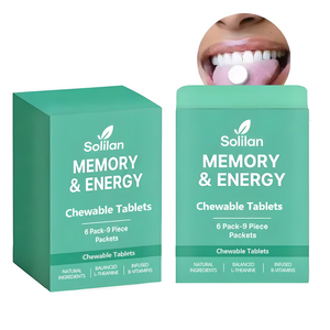 Comprimés Solilan OEM GABA Vitamine D3 <span class=keywords><strong>L</strong></span>-théanine pour le sommeil et <span class=keywords><strong>l</strong></span>'apaisement de <span class=keywords><strong>l</strong></span>'humeur, Comprimés dissolvables à la menthe pour la tranquillité et la clarté - Product Image 6