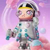 POP MART MEGA COLLECTION 100% SPACE MOLLY SERIES Оригинальная коллекционная фигурка-сюрприз в закрытой упаковке, игрушка-кукла, милая аниме-фигурка для рабочего стола