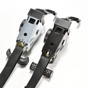 Dropshipping 4pk 1 "x 3m 700kg phá vỡ sức mạnh tự rút lại tự động có thể thu vào Ratchet Tie xuống dây đeo với S móc - Product Image 5