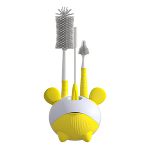 Brosse de nettoyage de bouteilles en silicone multifonction durable avec étagère de séchage facile à utiliser pour tous les types de bouteilles - Product Image 1