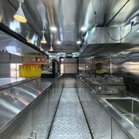 Camion de restauration mobile personnalisé au design unique, avec cadre en aluminium de forme irrégulière, résistant à la rouille, pour la vente de glaces, de bonbons et de snacks.
