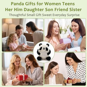 Panda en Crochet Positif : Adorable Panda d'Écoute en Crochet – Cadeau de Remise de Diplôme pour Elle et Lui, Cadeau Anti-Stress d'Anniversaire - Product Image 5