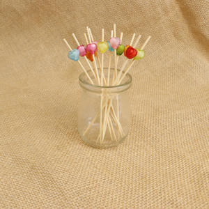 Grosir gigi bambu berbentuk kaktus untuk dekorasi makanan pesta tusuk sate bambu - Product Image 4