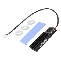 Radiateur de refroidissement XT-XINTE M.2 2280 SS D avec ventilateur 3 broches 20 mm DC5V/DC12V pour ordinateur de bureau pour NVME PCIE SATA