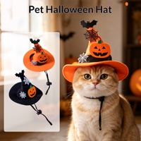 Nouveau Chapeau de Sorcier Citrouille Tressé à la Main pour Animaux de Compagnie, pour Halloween et le Festival des Fantômes, pour Chats et Chiens, Accessoire de Fête, Fournitures pour Animaux