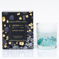 Luxuriöse Handgemachte Umweltfreundliche Langlebige Gel-Kerzen mit Getrockneten Blumen Aromatherapie-Duftkerzen für Feiertage Diwali Vatertag