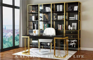 Đàn Piano Sơn Thiết Kế Cuốn Sách Tự Tủ Phòng Khách Hiện Đại Hiển Thị Đứng Kim Loại <span class=keywords><strong>Cube</strong></span> Tủ Sách Vàng Thép Không Gỉ Kệ Sách - Product Image 3