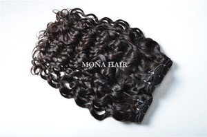 Extensions de <span class=keywords><strong>cheveux</strong></span> ondulés de qualité 18A # Extensions de <span class=keywords><strong>cheveux</strong></span> humains vierges 1B Noir Naturel, mèches brutes alignées avec la cuticule, provenant d'un seul donneur - Product Image 6