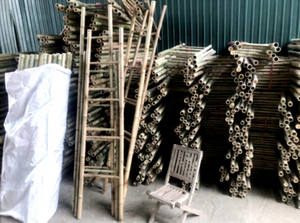 บันไดห้องน้ำพับได้คุณภาพสูง 100% ทำจากไม้ไผ่ธรรมชาติ เป็นมิตรกับสิ่งแวดล้อม 4 ขั้น - บันไดขั้นบันไดรักษ์โลกจาก Eco2go เวียดนาม - Product Image 5
