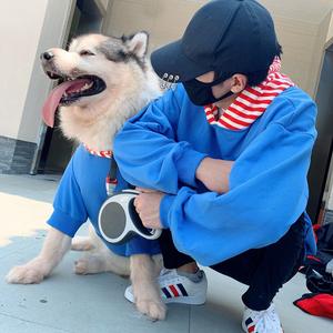 เสื้อยืดมีฮู้ดสำหรับสุนัขและมนุษย์ดีไซน์เนอร์ใหม่ฤดูใบไม้ผลิฤดูร้อนเสื้อผ้าสุนัขผ้าฝ้ายสำหรับสัตว์เลี้ยง - Product Image 2