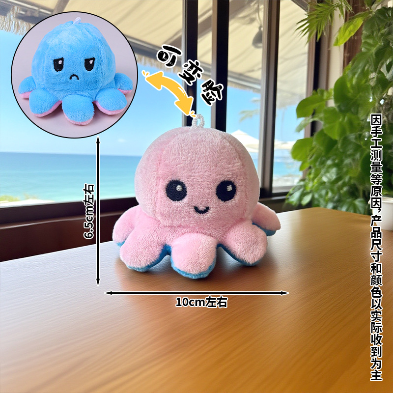 สไตล์ใหม่ ตัวล็อคทรงกลมลายปลาหมึกแบบกลับด้าน สีชมพูและน้ำเงินเข้ม