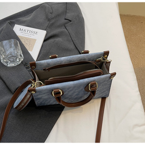 VUÔNG nách Crossbody Túi cho phụ nữ Splice Vai Túi PU phụ nữ da Túi xách vuông nách Crossbody Túi khối - Product Image 5