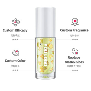 Gloss à lèvres transparent hydratant en gros, tubes volumineux, 16 couleurs, huile à lèvres fruitée - Product Image 2