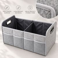 Panier de rangement moderne en feutre de grande taille pour coffre de voiture, pliable, idéal pour les détaillants en articles de voyage