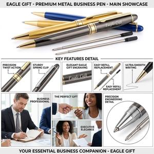Bolígrafo de Gel Metálico Personalizado de Lujo Premium, Tinta Azul/Negra, Diseño Elegante, Experiencia de Escritura Suave, Regalo Empresarial, Aniversario de Cliente - Product Image 1