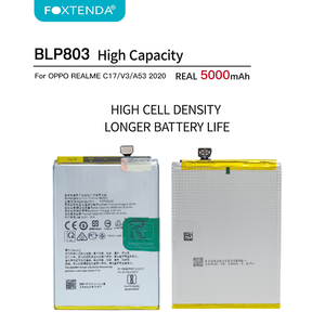 Batterie au Cobalt Pur Foxtenda BLP803 5000mAh Oppo REALME C17/V3/A53 2020 Professionnelle Durable Remplacement OEM Pas Cher En Stock - Product Image 4
