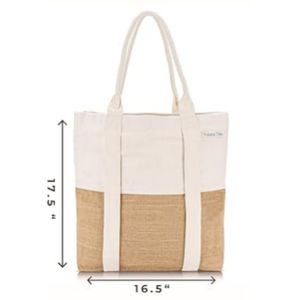 Bolsa de Compras de Lona Reciclable y Personalizable para Mujer, Estilo Boho Chic, para Viaje o <span class=keywords><strong>Playa</strong></span>, de Gran Capacidad, Ideal para Regalo - Product Image 1