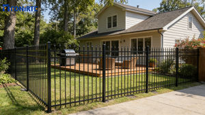 Valla Decorativa de Aluminio con Puntas de Lanza, Valla Metálica con Puntas de Lanza Negra de 6 pies x 8 pies para Exteriores - Product Image 5