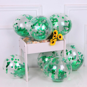 Promotion Ballons en latex transparents de 12 pouces pour anniversaire, mariage, fête, décoration, couleur or, confettis - Product Image 3