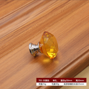 Çok renkli kristal cam elmas topuzu tek delik alaşım çekmece dolap kapağı tutacağı mutfak Dresser dolap ve yatak odası kullanımı için - Product Image 4