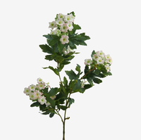 Rangkaian Bunga Mawar Hydrangea Plastik Buatan Gaya Hutan untuk Dekorasi Fotografi, Pemandangan, dan Hiasan Tengah Meja Rumah