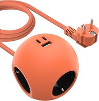 Adaptateur de voyage intelligent pour la maison, prise multiple intelligente multicolores 2026, protection contre les surtensions, prise EU, cube, PD 25W, 3 USB