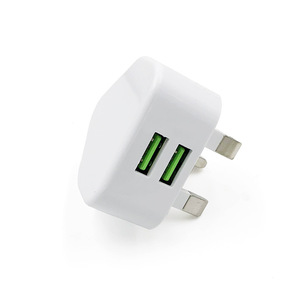 Sạc tường du lịch <span class=keywords><strong>USB</strong></span> kép 5V2A 10W, đầu cắm 3 chân chuẩn Anh, giá xuất xưởng, dành cho iPhone Samsung - Product Image 3