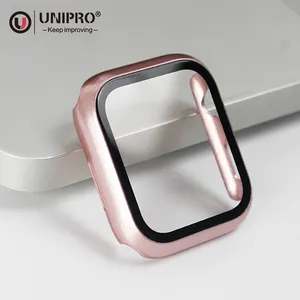 UNIPRO קשיח מחשב מקרה עם מזג זכוכית מסך מגן עבור יוקרה Apple שעון מקרה סדרת 8 Ultra 7 6 5 40mm 41mm 45mm 49mm